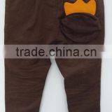 Cool Boys Brown Color Plain Dyed Jeans With Embroidered on Back Pocket for Autumn thumbnail-2