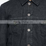 Wholesale Custom Plain Black Winter Man Jacket Denim Factory Price thumbnail-6