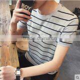 2017 Round Collar White Cotton T-shirt Men With Short Sleeves thumbnail-2