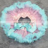 Super Fluffy White With Red Blue Nylon With Satin 2 Layers Factory Direct Kids Parth Birthday Pettiskirt Tutu thumbnail-5