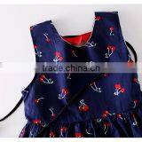 Factory Supply Full Cherry Printing Lovely Dress for Little Girls thumbnail-2