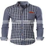 2016 New Wholesale Checked Shirt Custom Mens Casual Dress Shirts thumbnail-3