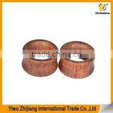 Longbeauty Pair Vintage Brown Natural Wood Hollow Tunnels Ear Plugs Stretcher Gauges thumbnail-4