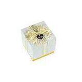 Jewelry Gift Box Two Pieces Cardboard White & Yellow Gift Box For Jewelry