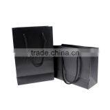 Chinese Supplier Rectangle Black Cardboard Gift Bag With Nylon Cord thumbnail-2