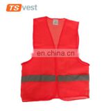 Red color normal style promotional cheap safety vest