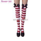 Korean Style Fashion Stripe Long High Tight Stcokings For Women thumbnail-1