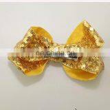 Hot Sale Big Bow With Metal Hair Clips 12cm Sequin Bow Alligator Clips for Kids thumbnail-2