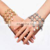 Matching Jewelry Layered Golden Chain Pendant Pearl Beads Tassel Bracelet thumbnail-1