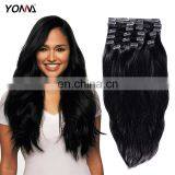 Wholesale 100% Virgin Human Hair Extension Clip In Hair Extension For Black Women