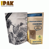 Custom Design Stand Up Kraft Paper Food Packaging Pouch With Window thumbnail-4