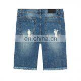 DiZNEW Manufacturers Wholesale Ripped Straight Half Pants Shorts Jeans Men thumbnail-5