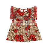 Cheetah Leopard Pom Pom Girls Dress Boutique Style Dress Baby Dress thumbnail-7