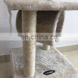 Custom Branded FBA Service Wholesale Cheap Indoor Easily Assemble Faux Fur Cat Tree Wall Cat Condo Furniture Tree With Cave thumbnail-7