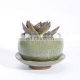Extra Size Ice Crack Flowerpot With Tray Colorful Ice Crack Flowerpot With Bottom Support Colorful Ice Crack Glazed thumbnail-5