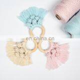 Макраме-мешки для жевания, деревянное кольцо для жевания, дитяной успокоитель-игрушка