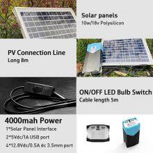 ZONERGY 10W Solar Panel Battery Power Station Portable Generator DC Charger Camp thumbnail-3