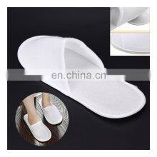 1/5 Pairs White Towelling Open Closed Toe Hotel Disposable Slippers Hotel Slippers Disposable Spa Shoes thumbnail-3