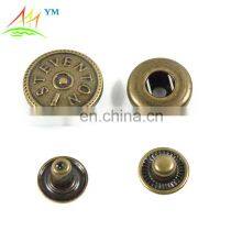 ISO Customized With Logo Spring Metal Snap Button/boutons Pression for Clothes