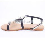 Unique Design Factory Selling Latest Woman Promotion Buckling Flat Heel Ankle Sandals thumbnail-4