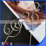 Music Note Wire Clip Square Wood Base Picture Holder thumbnail-3