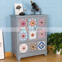 Vintage 9 Drawers Storage Solid Wood Cabinet thumbnail-1