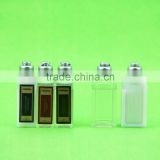 empty clear luxury shampoo bottles from hotel amenities                        
                                                Quality Choice