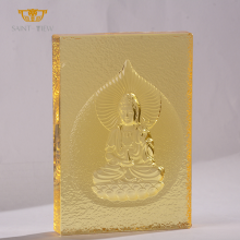 Customization Liuli Crystal Glass Craft Interior Home Buddha Brick Sculpture thumbnail-5