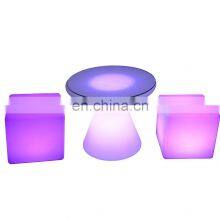 Changing Color Light Plastic Bar Stool Cube Led Chair Home Decor Lighting Led Chair thumbnail-1