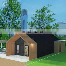 New Triangle Roof Prefab House Villa Wood Prefabricated Steel Frame Villa House for Sale thumbnail-2
