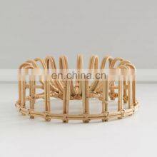 Unique Eco-friendly Rattan Fruit Bowl Basket Best Price For Item Decoration, Wicker Fruit Tray Wholesale Handwoven thumbnail-2