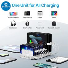 96W 10-Port USB Charging Dock Hub Quick Charging Stand For iPhone iPad