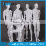 Glossy White Sitting Male Mannequin thumbnail-4
