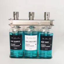 Wall Mounted Hotel Shampoo Dispenser Stainless Steel Bottle Holder thumbnail-1