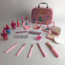 Kids Makeup Kit Lip Gloss Water Based Nail Polish Nail Sticker Cosmetic Case OEM Popular Girl Kids Makeup Set thumbnail-4