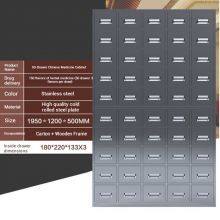 Fábrica china de venta al por mayor. Armario de hierbas de construcción totalmente de acero, de 1200 mm de ancho, que ahorra espacio. Tiene 21 cajones con divisiones para clínicas y farmacias. thumbnail-3