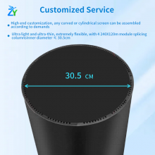 GOB Outdoor Creative Flexible Soft Ribbon LED Screen Modules P2.5 P3 P4 P5 Waterproof 320x160mm Led Video Wall Customized thumbnail-3