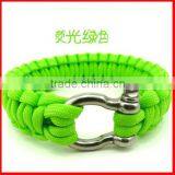 Fashion Wholesale Paracord Bracelet Gold Clasp With Black and Red Rope thumbnail-6