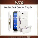 Brown Back Cover For Sony Xperia E4 Back Flip Leather Cover Case thumbnail-5
