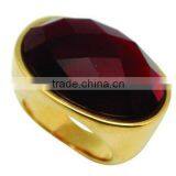 Gold Plated Fashion Ring With Natural Stone thumbnail-1