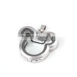 Little Rat Floating Locket Silver Pendant Alloy Floating Locket Pendants Floating Locket Charms thumbnail-3