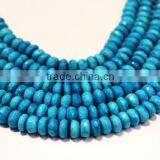AAA QUALITY TURQUOISE FACETED RONDELLE LOOSE GEMSTONE BEADS thumbnail-3