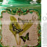 Green Ears Ceramic Glaze Vase Hand-painted Oil Painting B09BH04-5 thumbnail-5