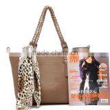 Trendy Italy Designer Women Handbag With Scarf Decorative thumbnail-3