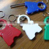 Human Body Shape Plastic Bottle Opener Keychain