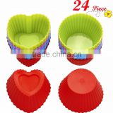 24 Pack Silicone Reusable Cupcake Cups Liners Sets Silicone Baking Cups,Cupcake Liners
