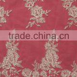 Beautiful Silver Embroidered Lace Flower Edge Lace, Bridal Wedding Gown Lace