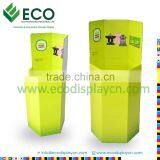 Wholesale Hexagon Large Paper Display Dump Bin for Battery in Supermarket