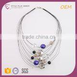 N72117K02 STYLE PLUS Layered Necklace Strand & String Necklaces With Colored Plastic Stones for Women thumbnail-2