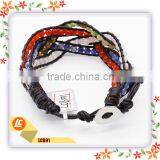 Handmade Braid Beads Bracelet One Wrap Brazilian Style Beads Leather Bracelets thumbnail-3